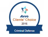 Avvo 2016 Client's Choice Criminal Defense